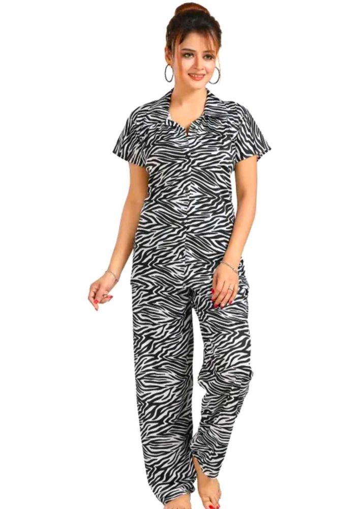 Women's Zebra Print Pajama Set