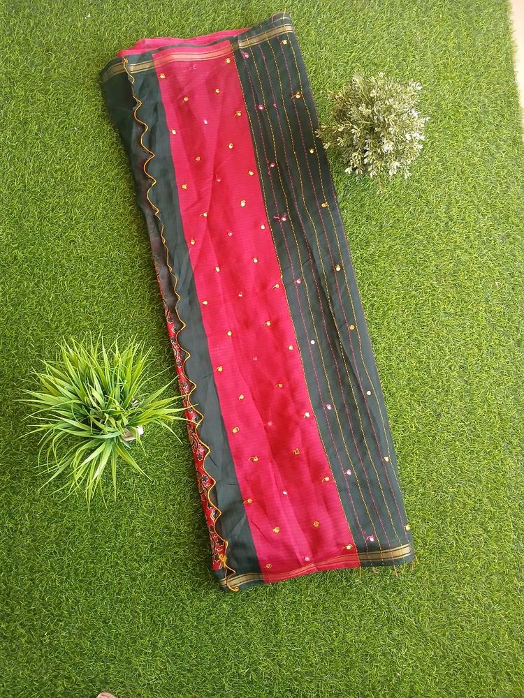 Elegant Pink and Green Saree