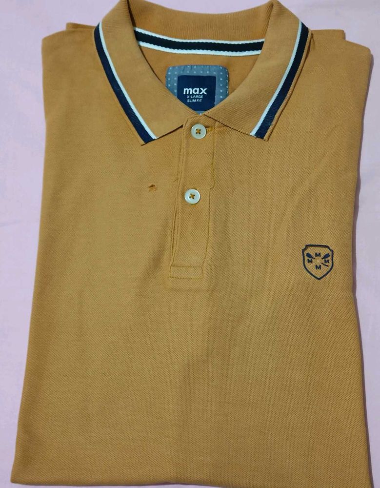 Men's Mustard Polo T-Shirt