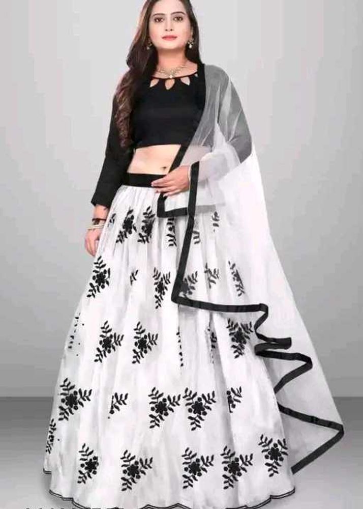 Black &amp; White Lehenga Choli for Pinteresty look