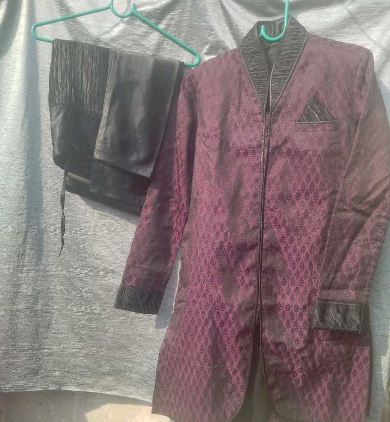 Stylish Purple Ethnic Suit Set