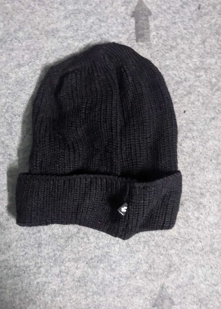 Black Knit Beanie Hat