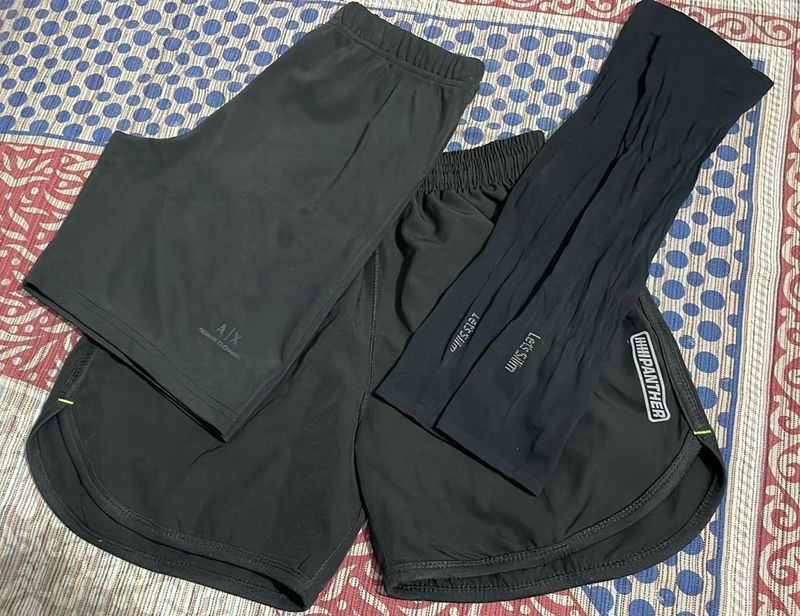 Black Running Shorts Bundle