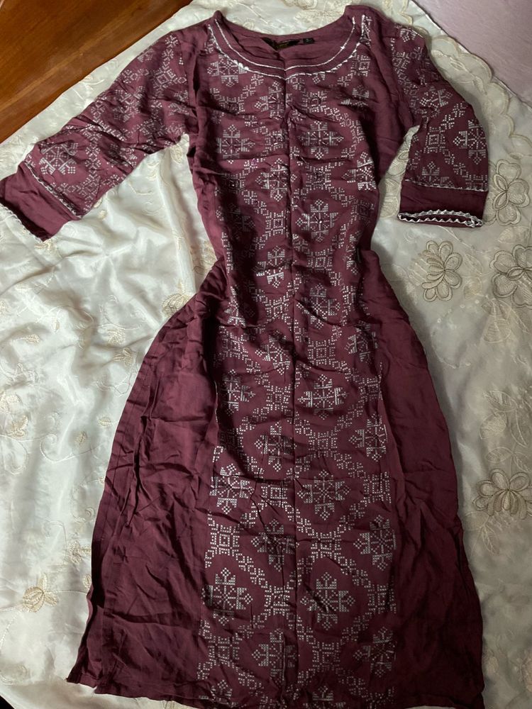 Mauve Kurta Set