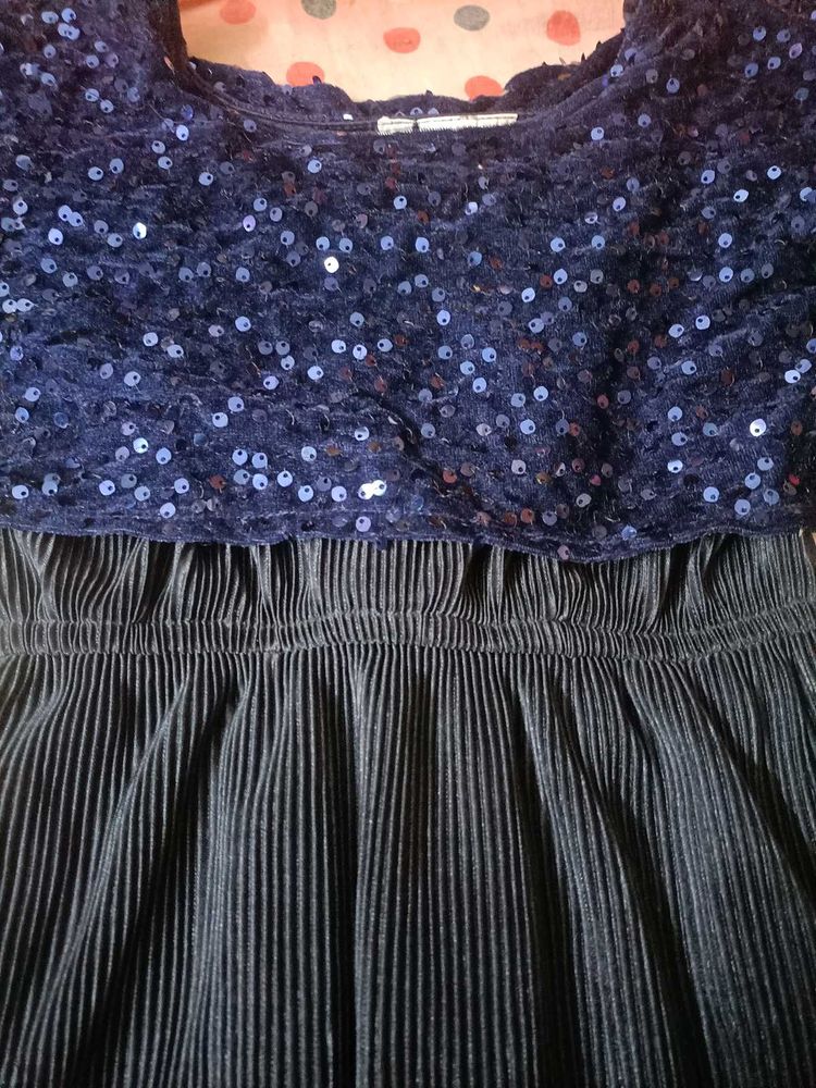 Navy Blue Sequin Dress