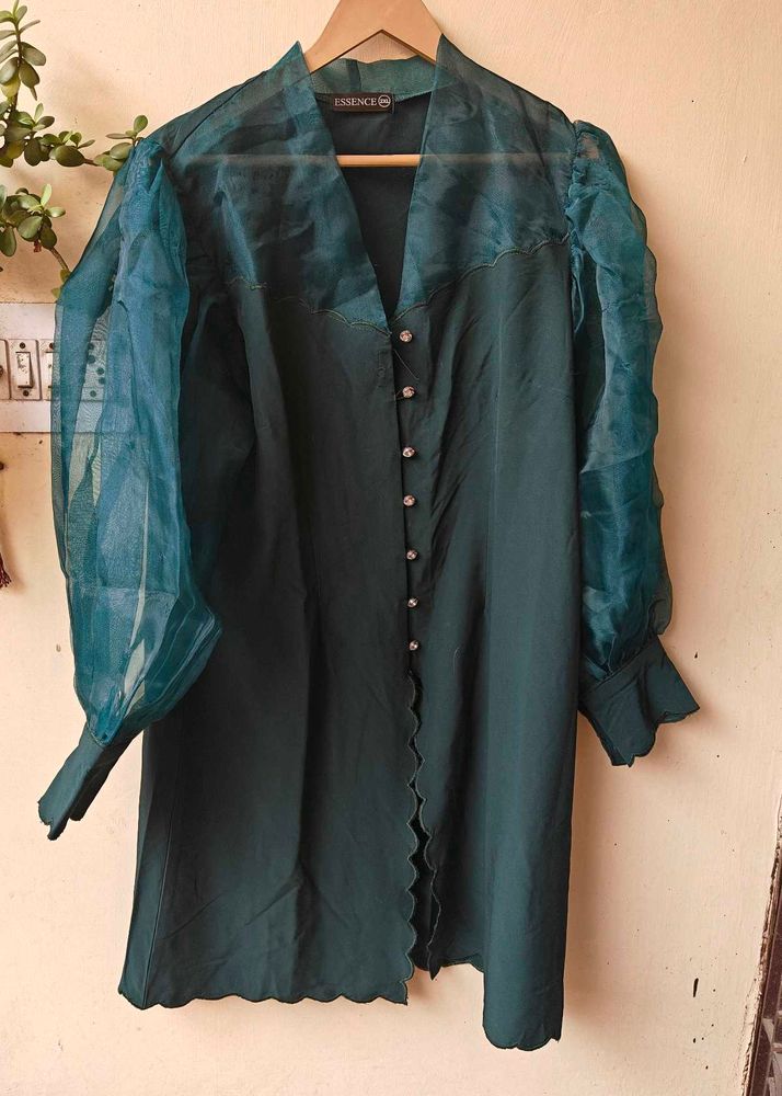 Green  Coord Set . Bust 40. Banana Crepe