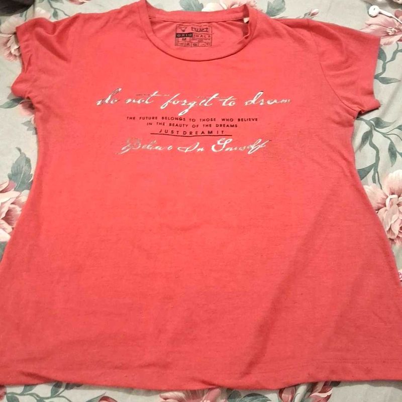 Pink Coral Graphic Print T-Shirt💖