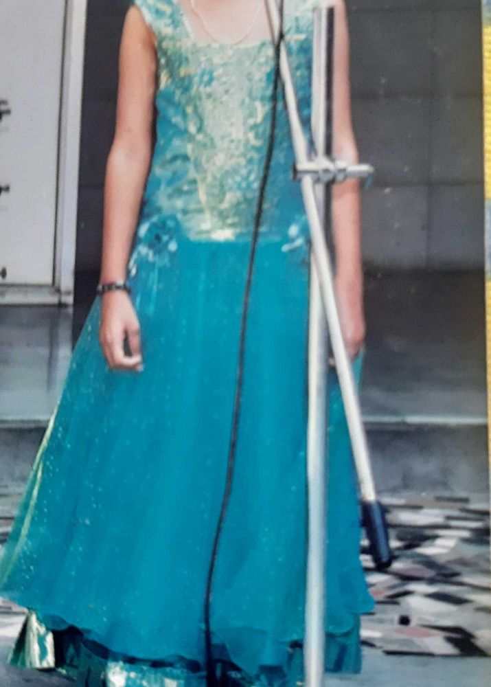 SEA GREEN PARTY GOWN (6-10 yrs girls)