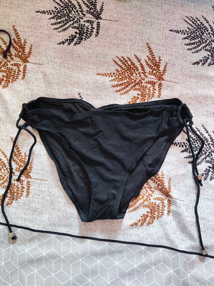 Black Bikini Bottom with Ties set of 3