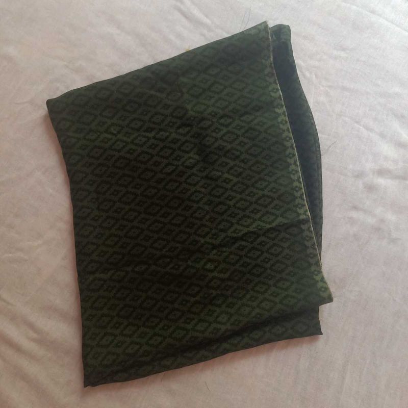 Elegant Green Diamond Pattern blouse piece