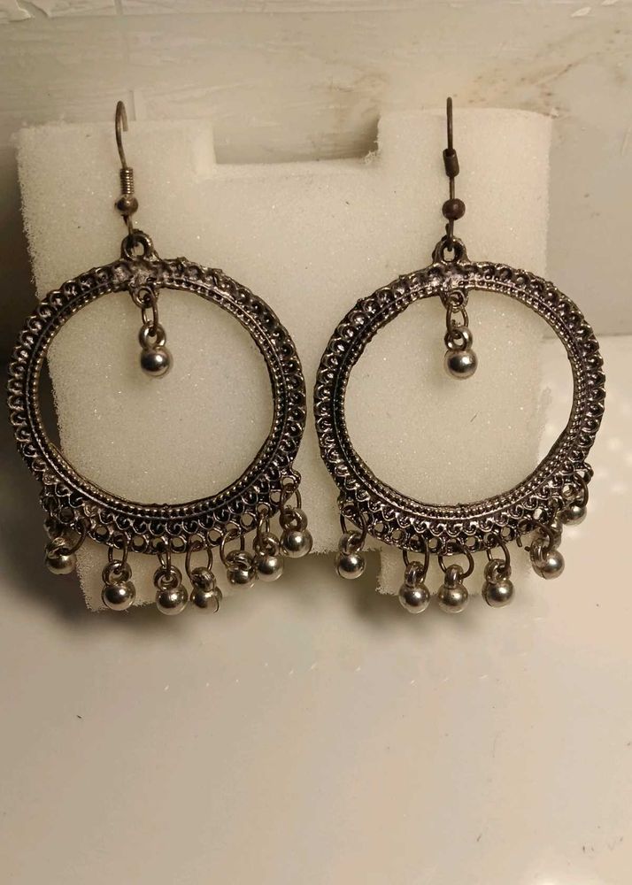 Oxidised Jhumka Earrings