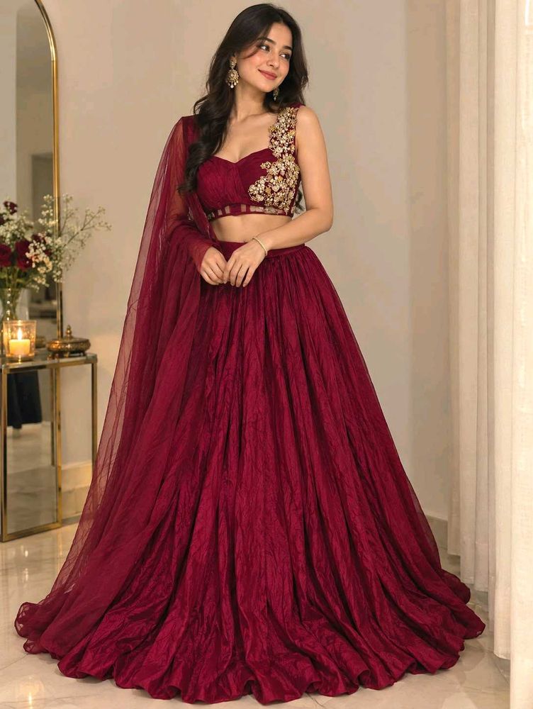 Maroon Lehenga Choli Set