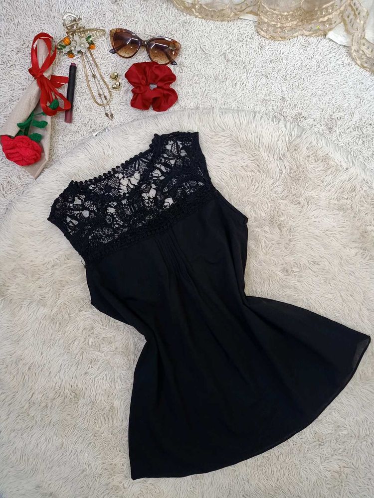 Elegant Black Lace Top