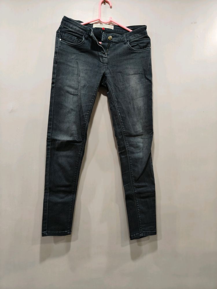 Charcoal Black Monkey Wash Jeans