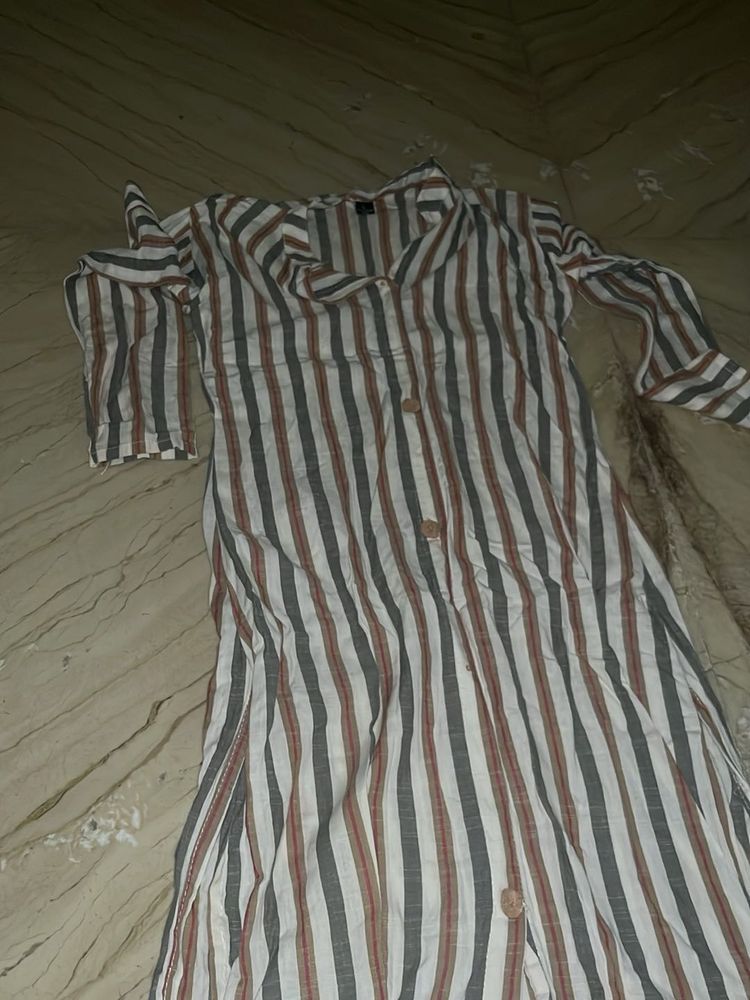 Striped Long Kurta