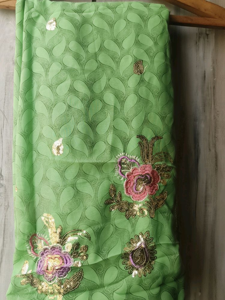 Sea Green Secquence Saree