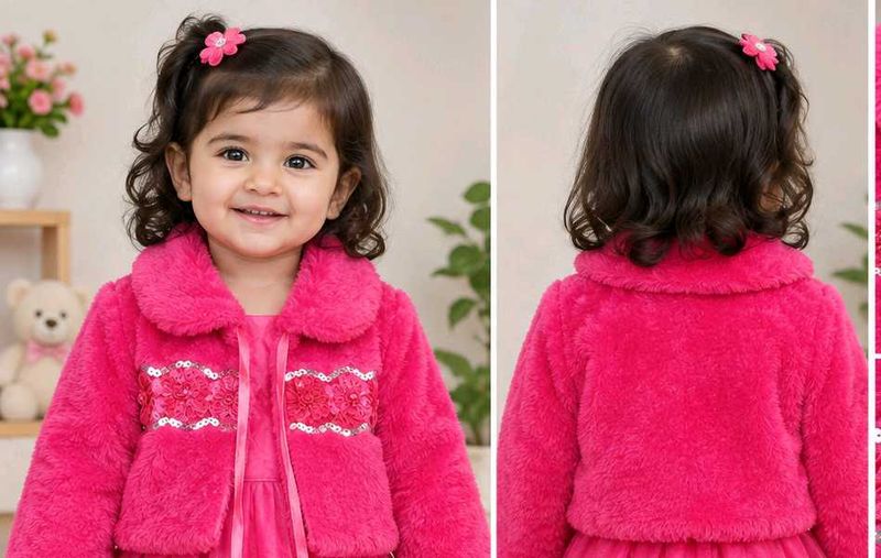 Adorable Pink Faux Fur Jacket for Girls