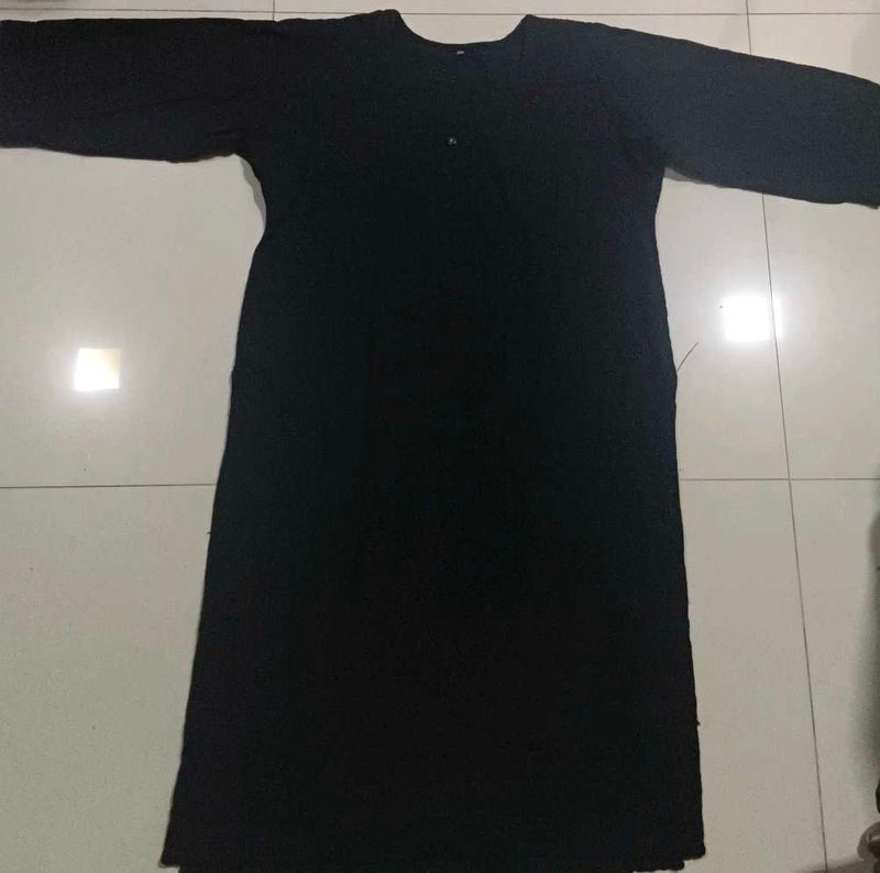 Classic Black Kurta chikankari
