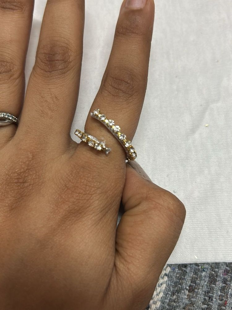 Sparkling Dual Tone Ring