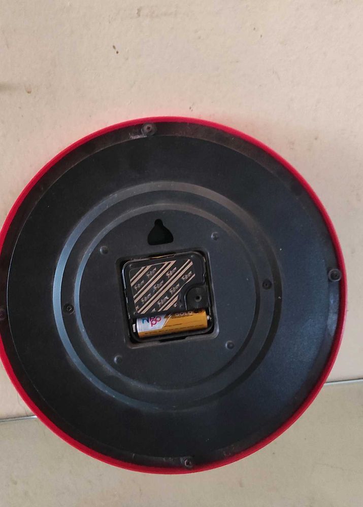 Red Round Wall Clock