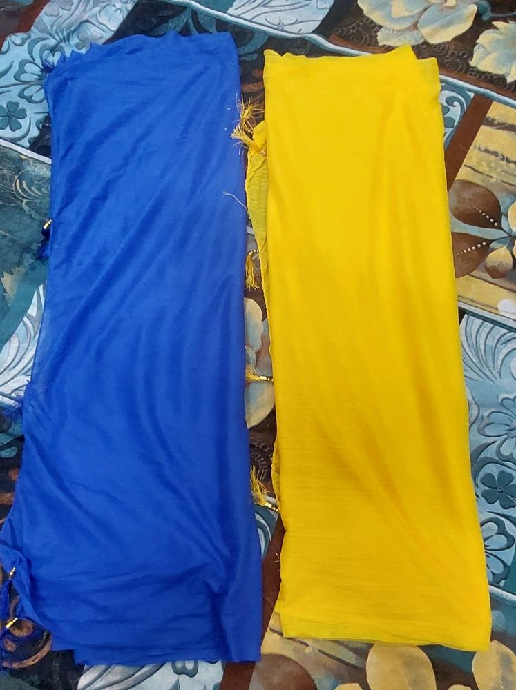 Lycra Blend Solid Multicolor Women's Dupatta Combo