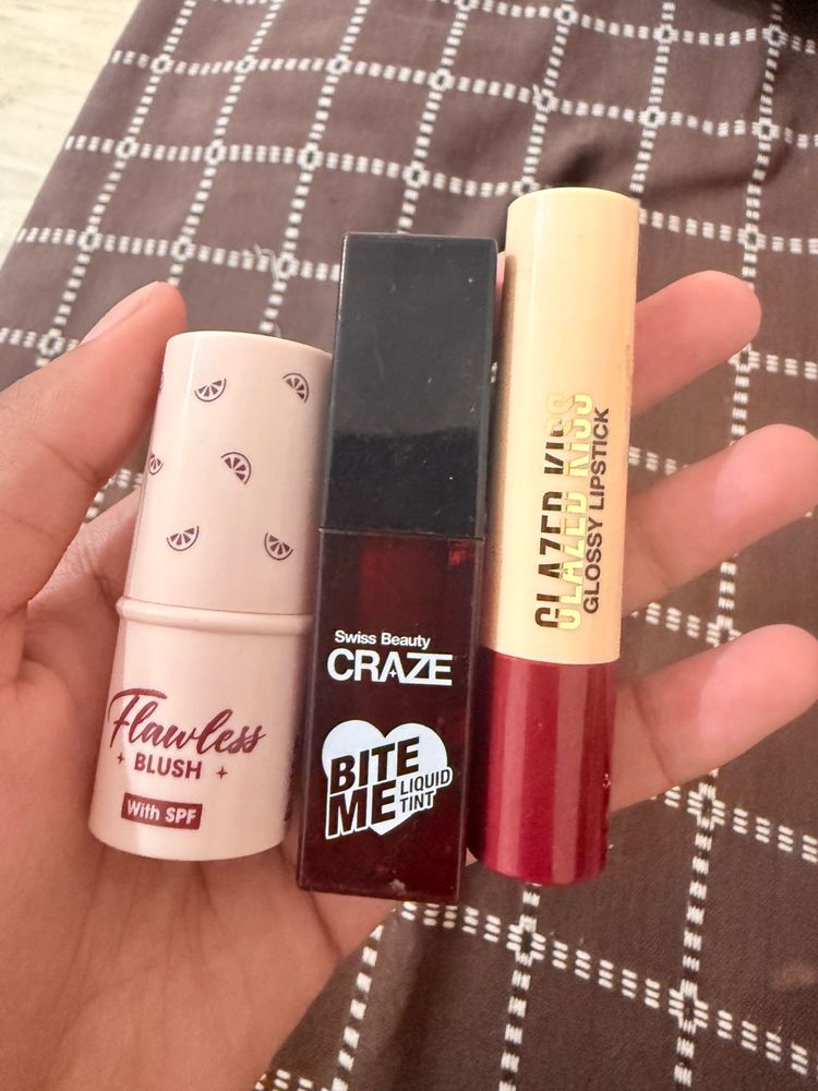Swiss Beauty Liquid Tint &amp; Glossy Lipstick