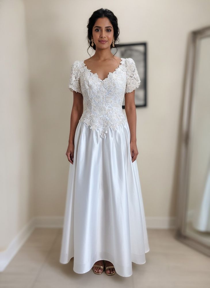 Vintage Satin Wedding Dress