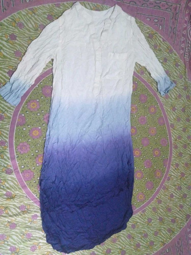 Ombre Dip-Dye Midi Dress