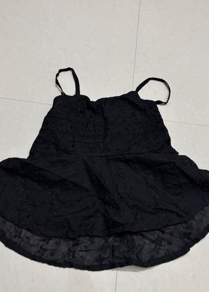 Elegant Black Lace Top