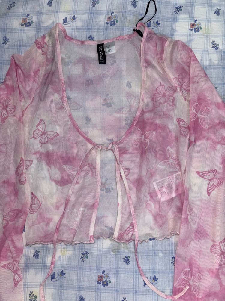 Floral printed Mesh top