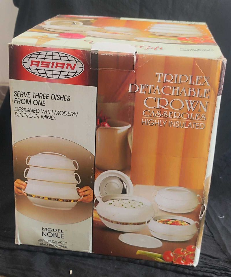 Asian Triplex Detachable Crown Casseroles