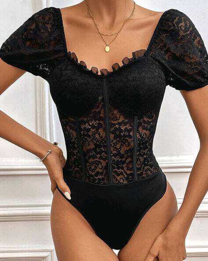 Black Lace Bodysuit