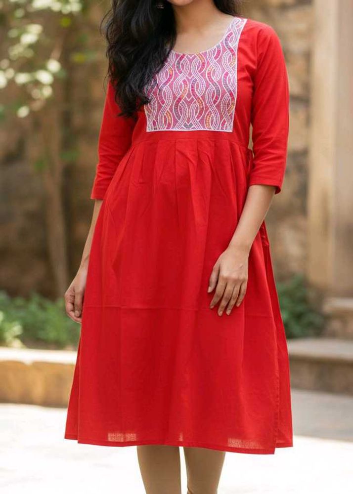 Elegant Red Ethnic Kurta