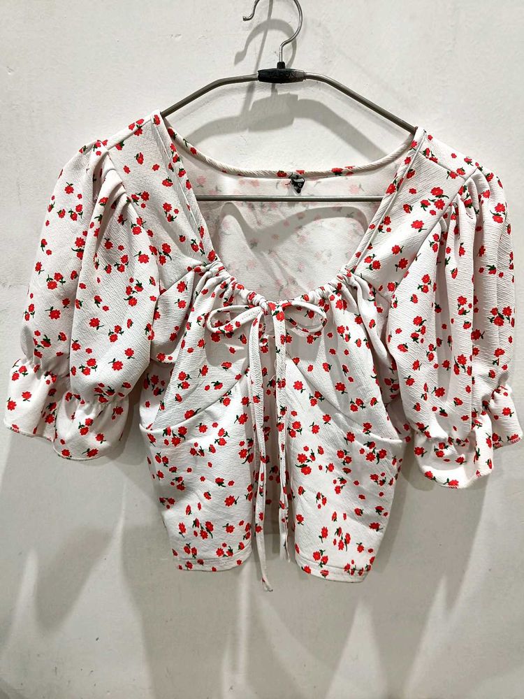 beautiful red flower top for women❤️