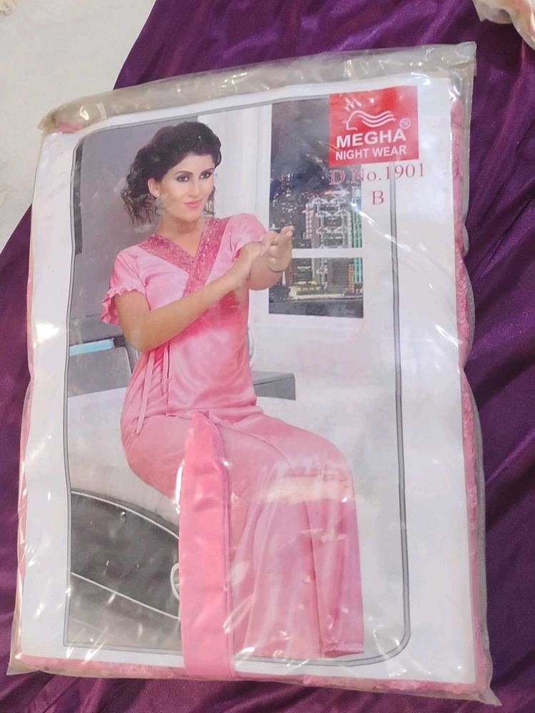 Megha Pink Nightwear  combo 3