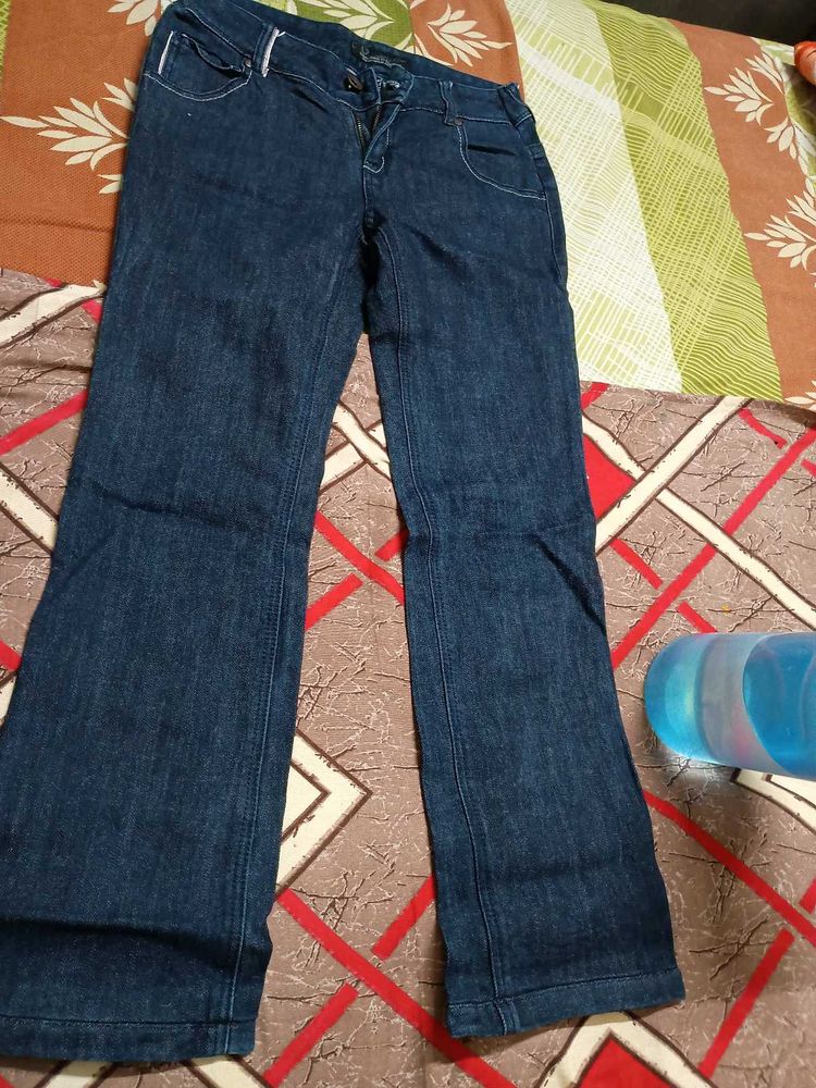 Blue boot cut jeans