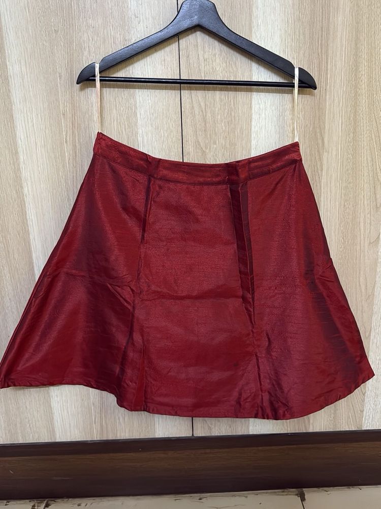 Maroon Ethnic Skirt