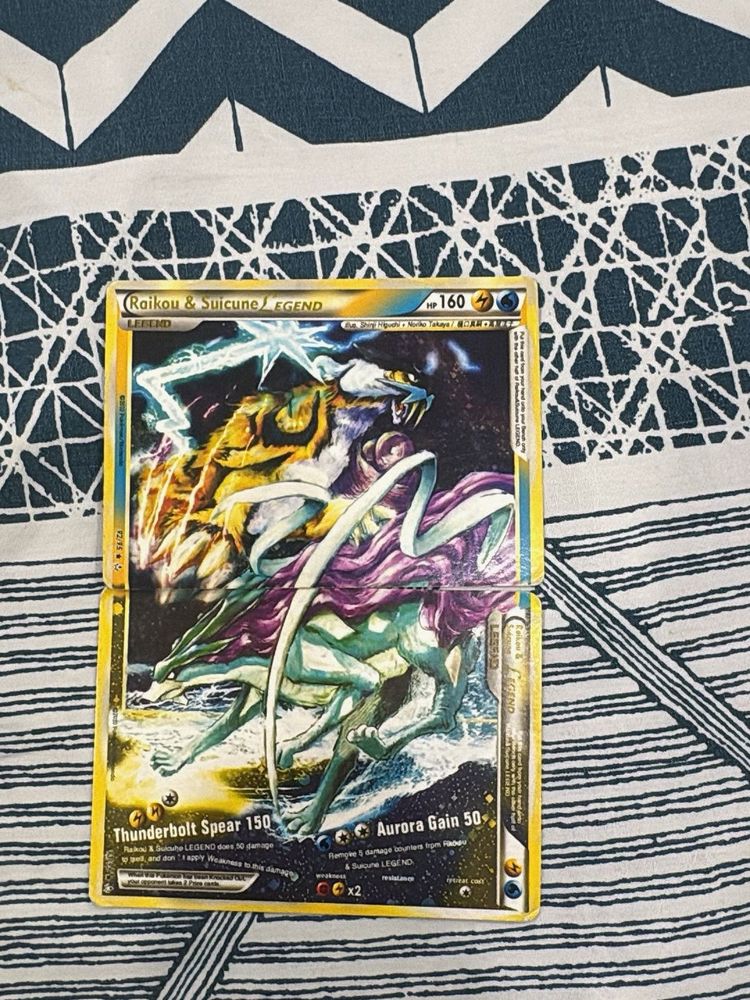 Rare Break Raikou &amp; Suicune LEGEND Pokemon Card