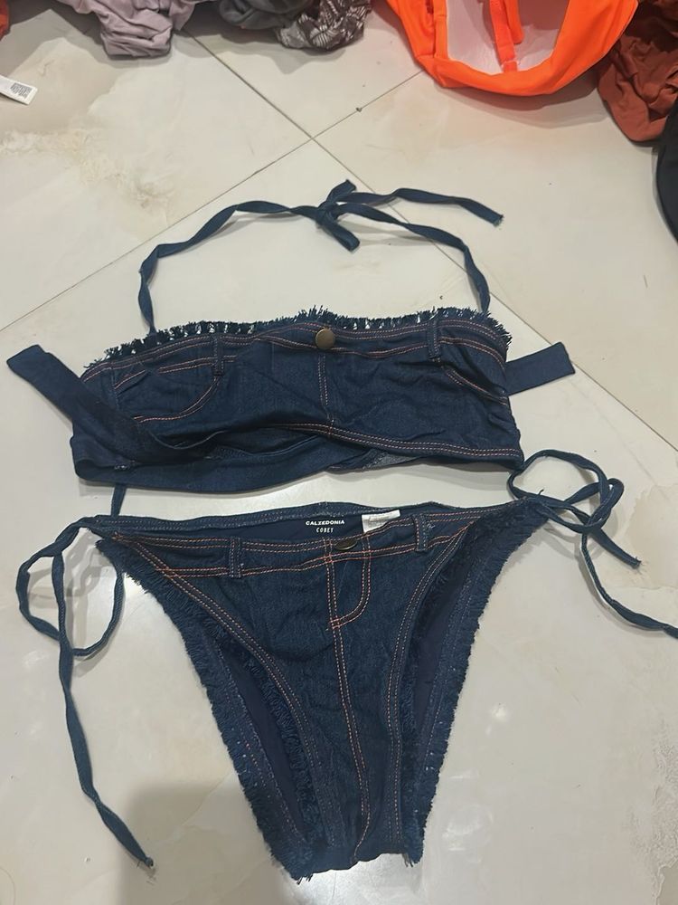 Denim Bikini Set - Trendy &amp; Stylish