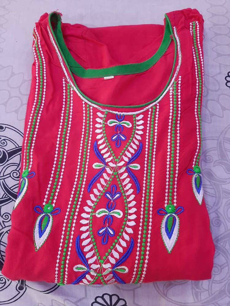 Rayon Pink Kurti