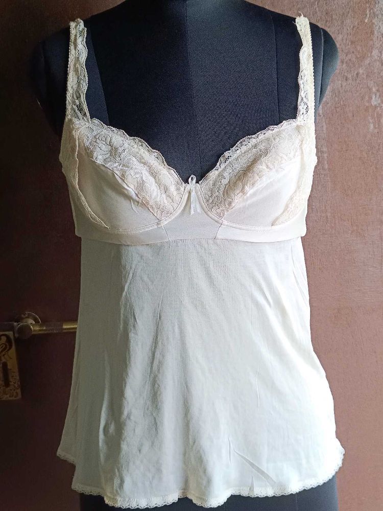 Vintage Lace Trim Camisole Top