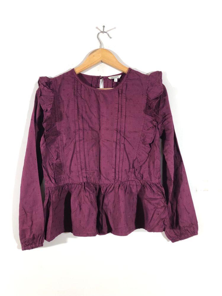 Burgundy Casual Top(Women’s)