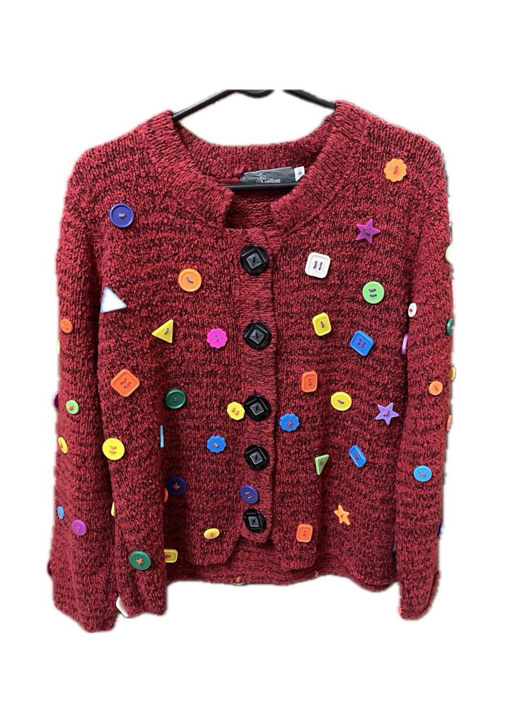 Unique Button Embellished Cardigan