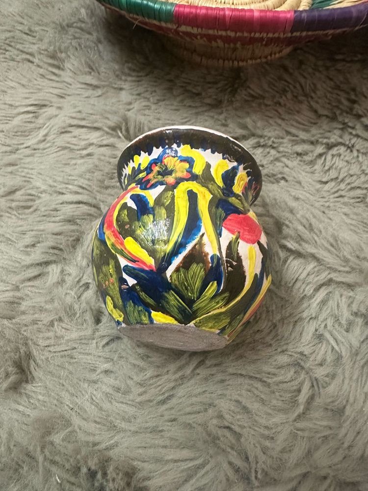 Hand-Painted Decorative Pottery Vase