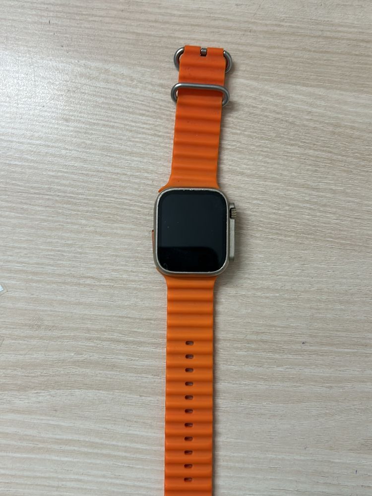 Smart Watch with Orange Band