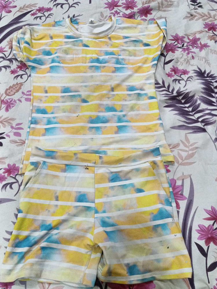 Tie-Dye Top &amp; Shorts Set