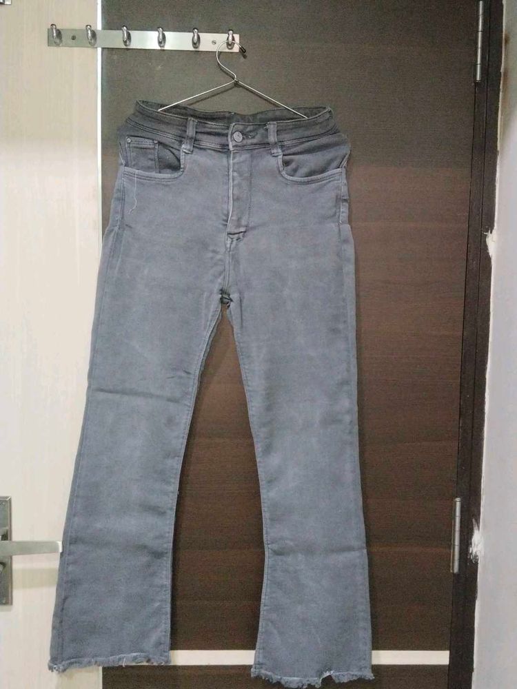 Grey Flare Jeans