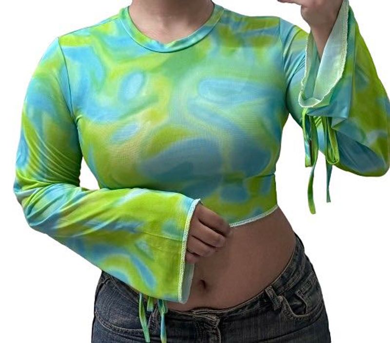 SSS | Y2K Bell-Sleeve Crop Top