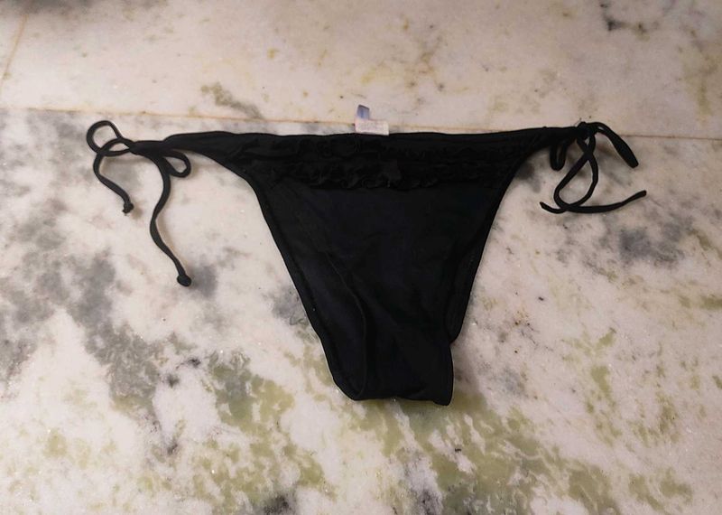 Classic Black String Bikini Bottoms