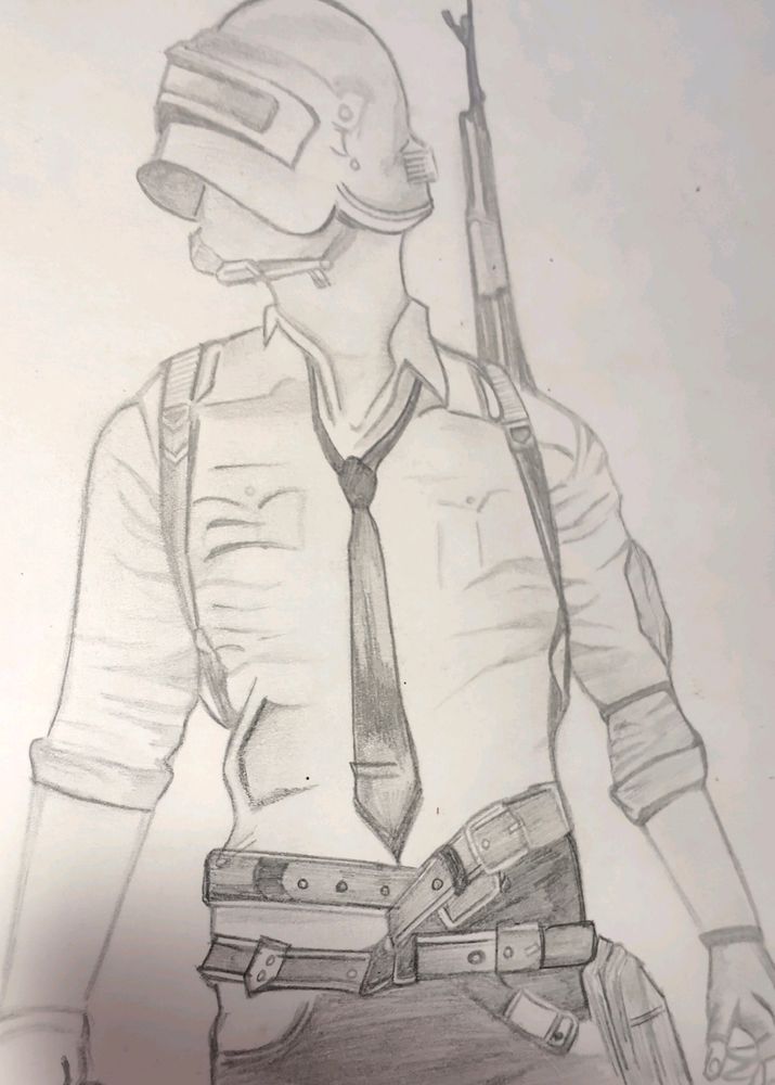 Pubg Pencil Sketch